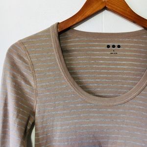 • anthropologie three dots striped 3/4 sleeve •